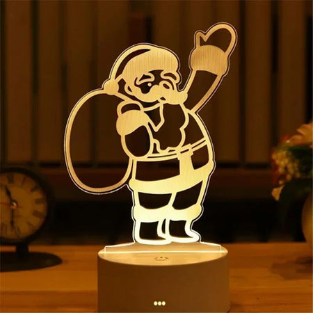 USB Operated 3D Acrylic LED Night Light Festival Birthday Kids Gifts Bedroom Bedside Decor Night Lamp Home Novelty Lighting
