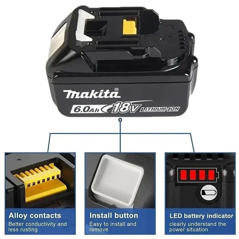 ?100% Genuine 18V Makita 6Ah/5Ah for Makita Battery BL1840 BL1830B BL1850B BL1850 BL1860 BL1815 Replacement Lithium Battery?