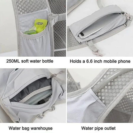 Cycling Running Hydrating Vest Ultralight Breathable Hydrating Backpack Bicycle Water Bag Outdoor Hiking Marathon Sports Vest