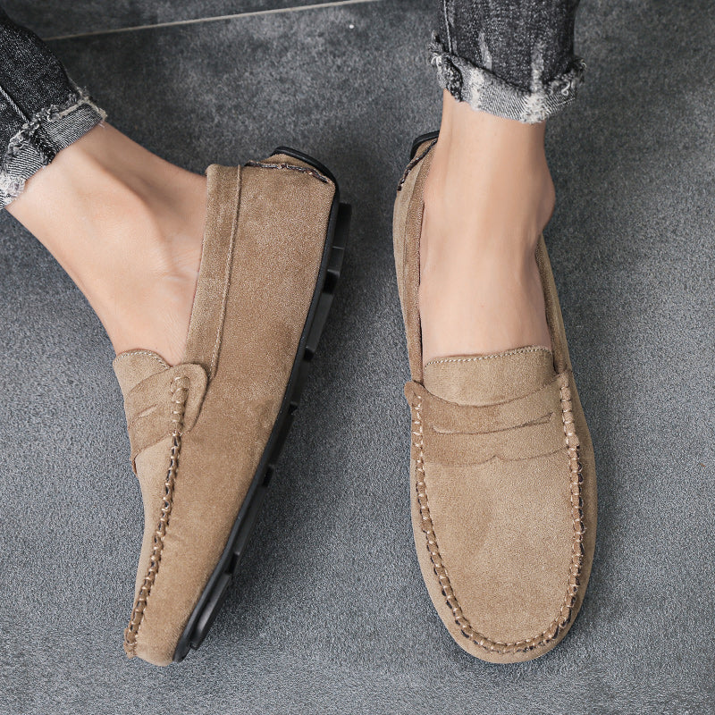 Fashion Suede Men Casual Shoes Breathable Comfort Slip-on Mens Driving Shoes Luxury Brand Men Loafers Mens Lazy Shoes Moccasins