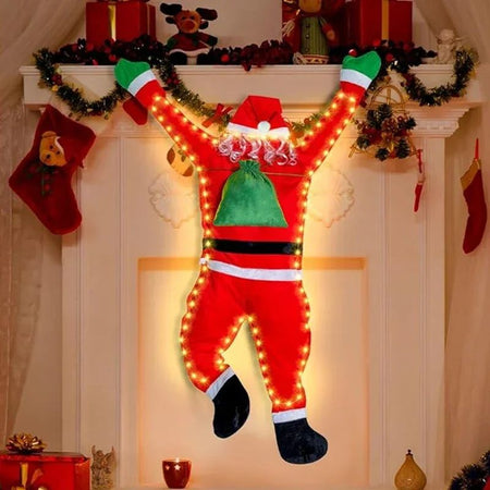 Santa Claus Climbing Wall Climb the wall/climb the window/climb the car/climb the door roof balcony garden Christmas outfit