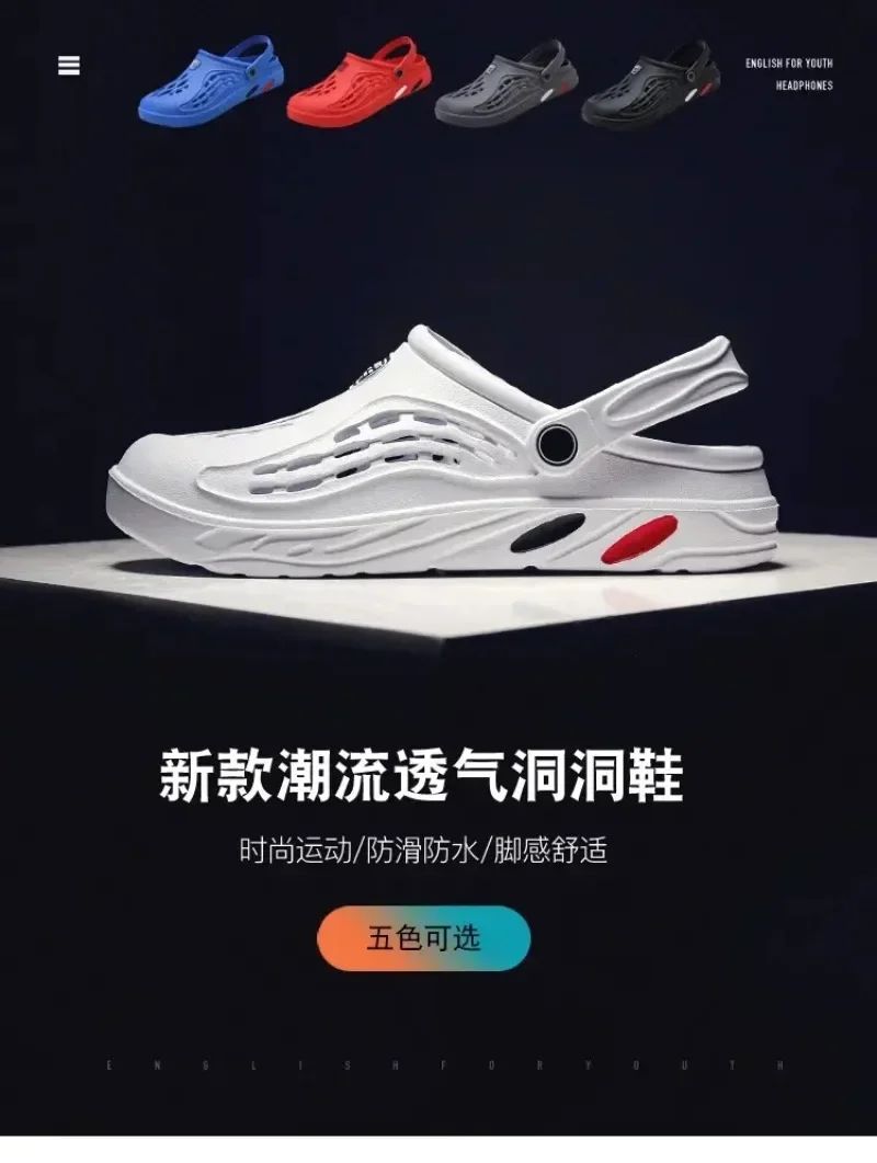 Outdoor Sandals for Men and Women Summer Clogs EVA Slippers Plus Size 47 48 49  Men Garden Shoes Beach Sandals Breathable Clogs