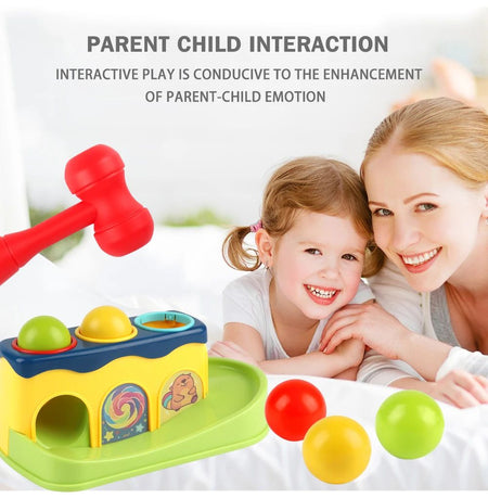 Engaging Pop-Up Hammer Toy for Babies Educational Stacking Balls Game Toys Gifts for Children's Preschool Fun for Boys Girls