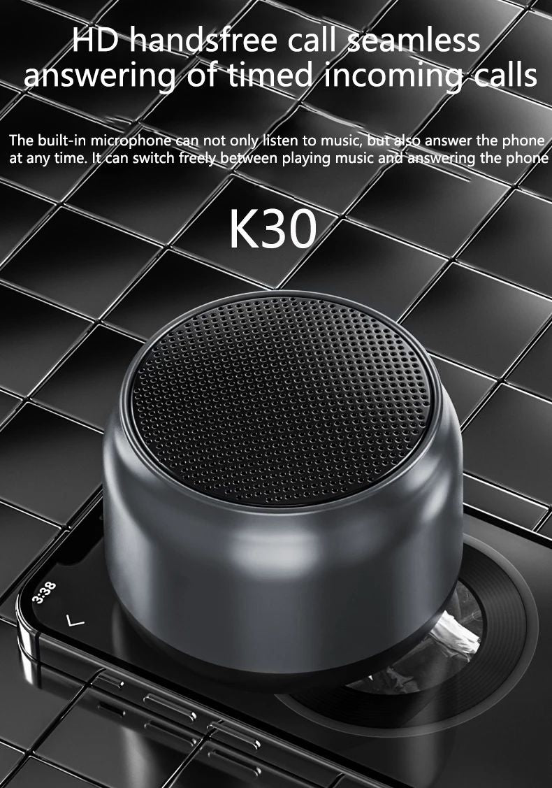 K30 Portable Bluetooth Wireless Speaker Waterproof USB Outdoor Loudspeaker Music Surround Bass Box Speakers For thinkplus IOS