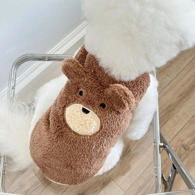 Warmth Pets Cute Clothes Teddy Schnauzer Clothes Puppy Clothes 1.5-11.5kg Winter Dog Clothing Soft Plush Teddy Bear Sweater Vest