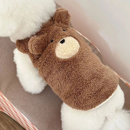 Warmth Pets Cute Clothes Teddy Schnauzer Clothes Puppy Clothes 1.5-11.5kg Winter Dog Clothing Soft Plush Teddy Bear Sweater Vest