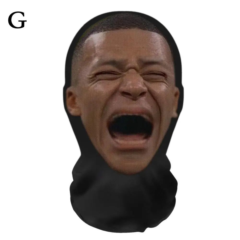 Fashion Mask for 2026 Halloween Cosplay Headwear Hip Hop Hood Hat Headgear 3D Celebrity Face Mask Elastic Mesh