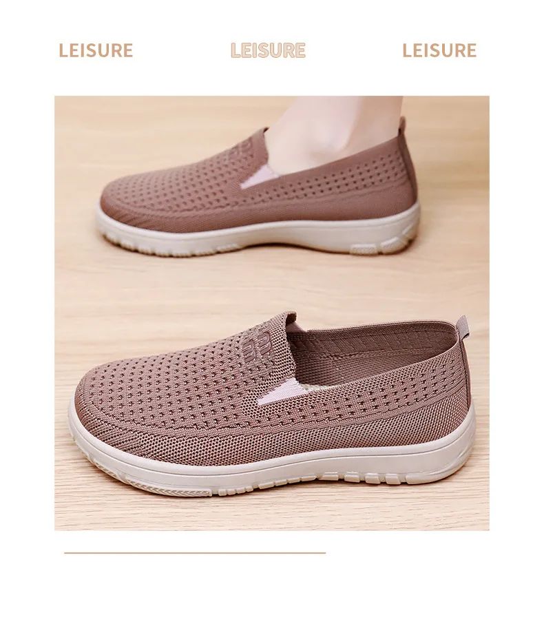 Women's Shoes Summer 2025 Breathable Single Shoes with Soft Sole Thick Sole Casual Cloth for Women Free Shippiing Shoes