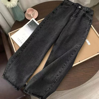 Y2K American New Trend Hip-hop Gothic Embroidered Jeans Men's Street Harajuku Leisure Loose Straight Wide-leg Pants Unisex Jeans