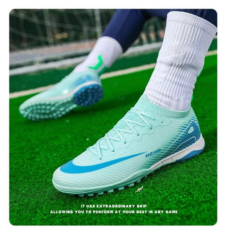 New Men Football Boots Match Ultralight Grass Cleats Soccer Shoes Sneakers Indoor Breathable Long Spikes Training Drop Shipping