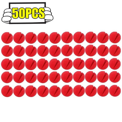 200/1PCS Red Funny Clown Nose Foam Sponge Ball Nose Cosplay Costume Make Up Props Circus Halloween Party Decoration Supplies