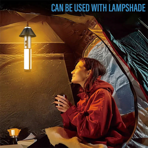Multi-functional Camping Light 2 in 1 USB Rechargeable Camping Lantern\Flashlight with Hook Outdoor Emergency Camping  Lamp