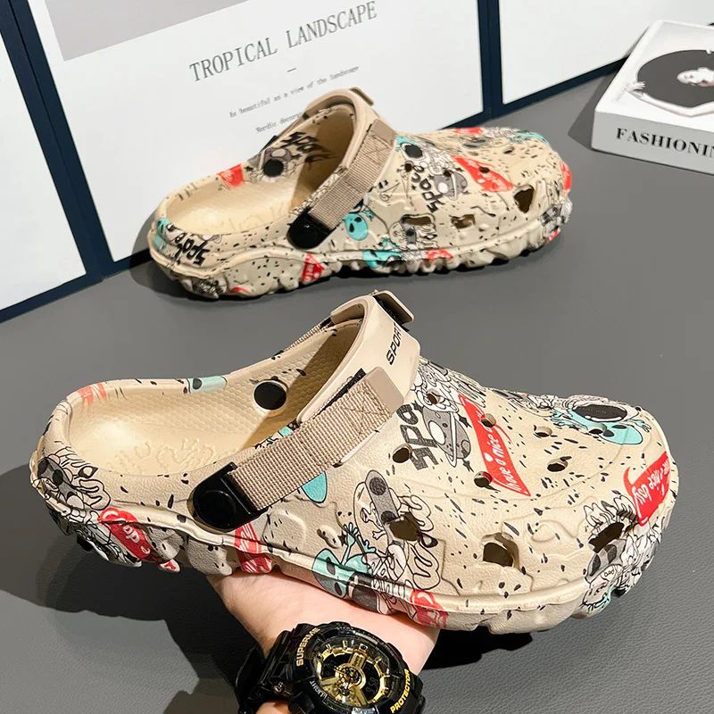 Men Shoes Slippers Men Garden Flat Sandals Platform Sandals Man Summer Sandals 2025 Male Sneakers Outdoor Flip Flops Home Clogs
