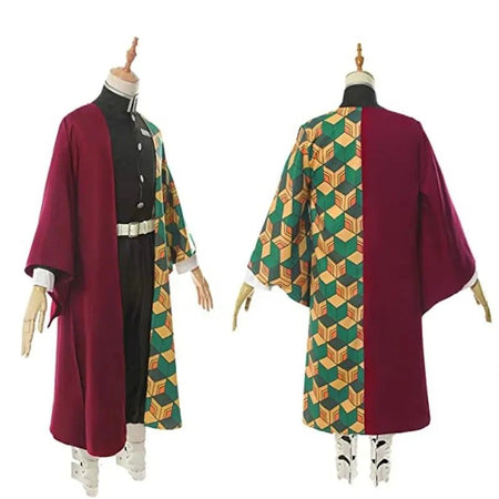 Anime character Tomioka Giyuu cosplay costume accessory set uniform swordsman outfit wig children adult gift