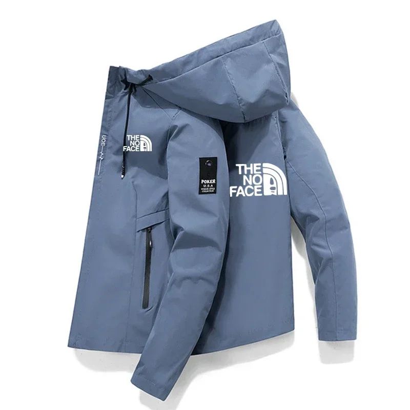 2025 Spring and Autumn men's outdoor sports coat top Windproof zipper jacket Casual quality hooded baseball jacket