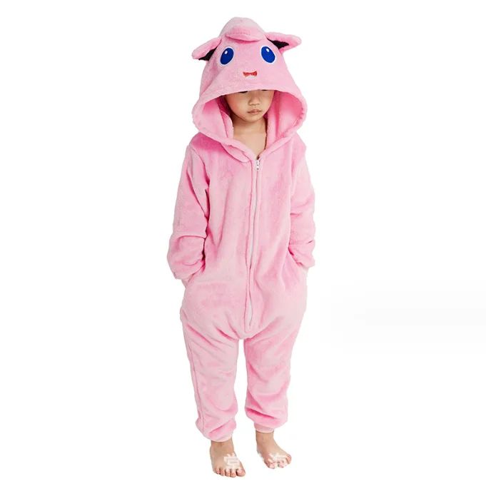 TAKARA TOMY Pokemon Jigglypuff Pikachu Gengar Snorlax Onesie Kigurumi Kids Cosplay Bulbasaur Halloween Pijama Anime Pajamas