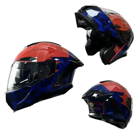 Flip up Motorcycle Helmet With Bluetooth Dual lens off-road Racing helmet Cascos para moto Motorbike Helmet DOT Approved For BMW