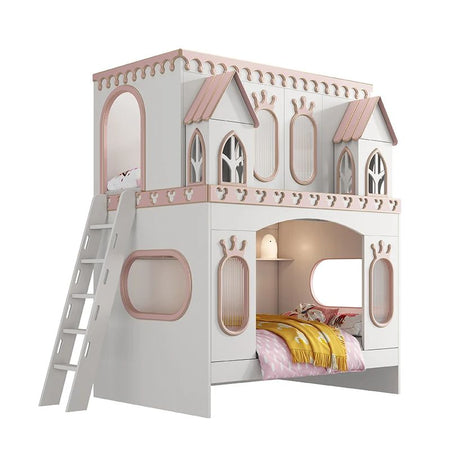 Castle princess bed, children's bed, girl's bedroom, double bed, tree hole, solid wood