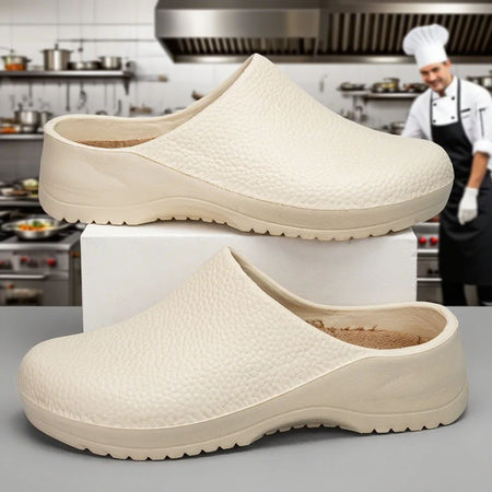 Kitchen Non-slip Oil-resistant Chef‘s Shoes Men's Waterproof Casual Flat Shoes Women's Slippers Couple Plus Size EVA Shoes
