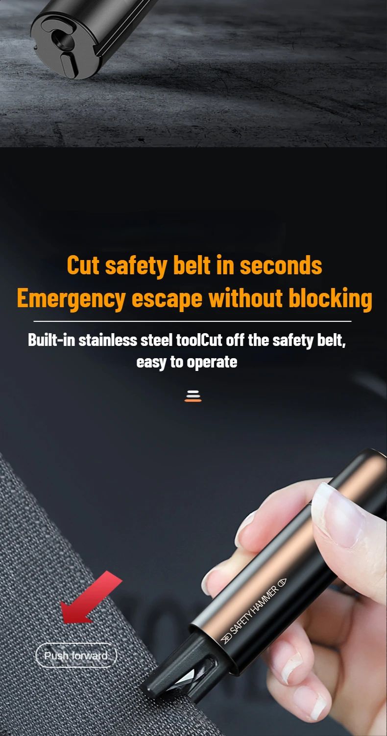 1/4 Pcs Car Safety Hammer 2 in 1 Emergency Glass Breaker Cut The Seat Belt Rescue Tool English Packing Car Accessories