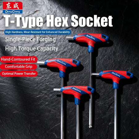 T-Handle Hex key allen wrench falt Ball/Flat head metric 2/2.5/3/4/5/6/8/10mm Home Auto Bike Repair Hand Tool Screwdriver