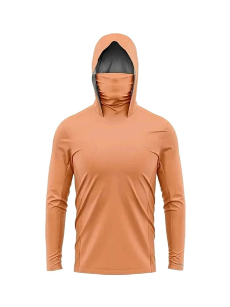 Fishing Hooded Shirts Face Cover Men Long Sleeve Fishing Clothing Breathable Fishing Apparel