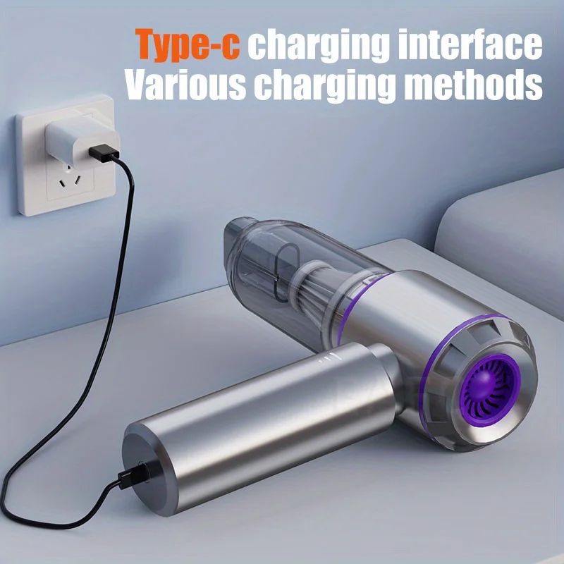 Portable Cordless Handheld Vacuum Cleaner 13000Pa Car Vacuum With Brushless Motor, 4 In 1 For Keyboard, Home, Pet And Car