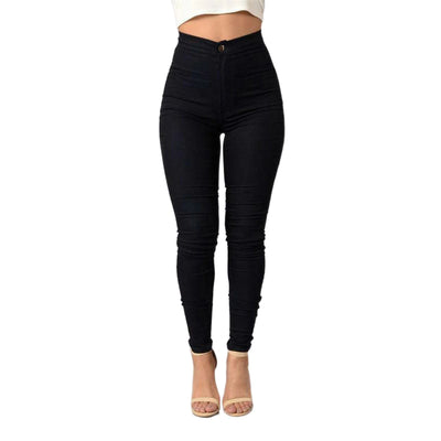 Hot Women Pencil Stretch Slim Denim Skinny Jeans Pants High Waist Jeans Trousers