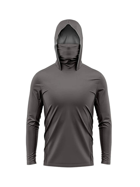 Fishing Hooded Shirts Face Cover Men Long Sleeve Fishing Clothing Breathable Fishing Apparel