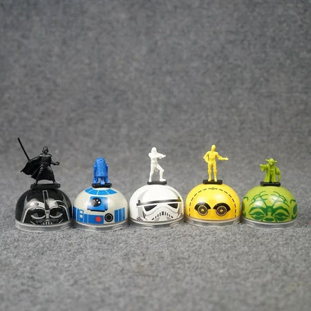 Star Wars Capsule Toy Darth Vader Imperial Stormtrooper Yoda R2-D2 C-3PO Action Figures Desktop Ornaments Collectible Toys Gifts