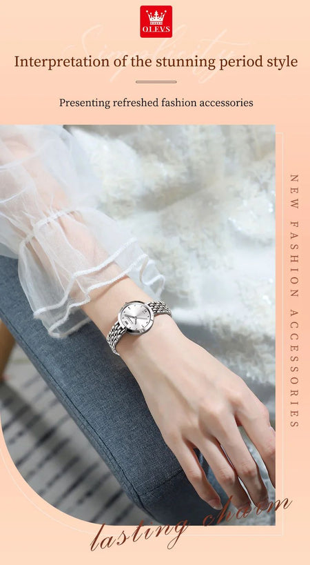 OLEVS 9992 Luxury Women's Watches Elegant Luxury Gold Watch for Women Quartz Waterproof Wristwatches Ladies Relojes Para Mujer