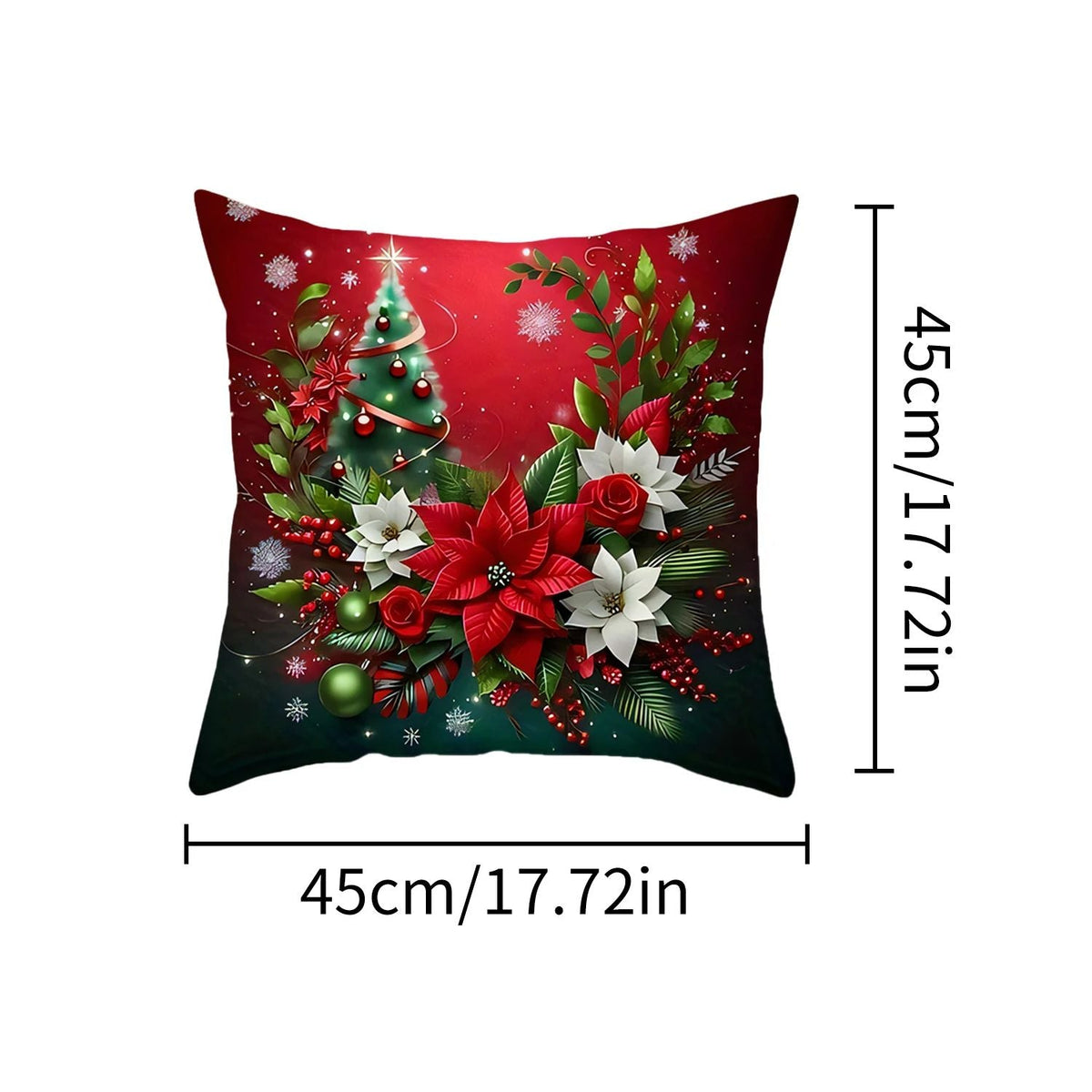 1pcs 2D Christmas Pillow Cover Xmas Party Decoration 2025 Xmas Holiday Santa Claus Pillow Cover Navidad Natal New Year Gift 2026