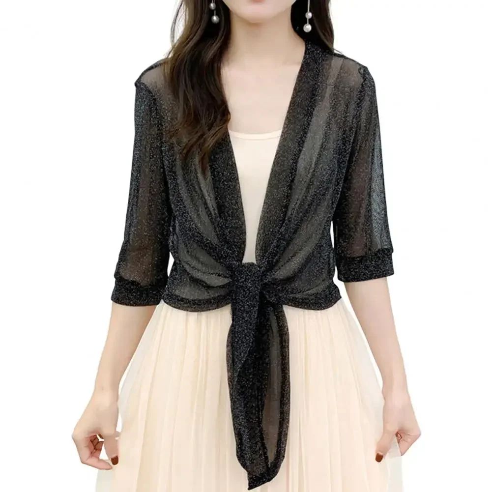 Wedding Jacket Wrap Long Half Sleeve Bolero Shrugs For Women Cardigan Bolero Jacket Cape For Party Dress Top Coat