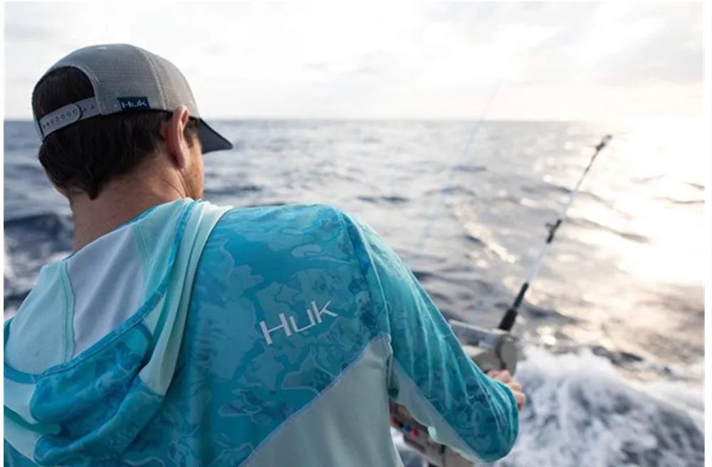 HUK Fishing Shirts Long Sleeve Uv Protection Clothing Mens Outdoor Summer Jersey Upf 50 Clothes Performance Breathable Fishing