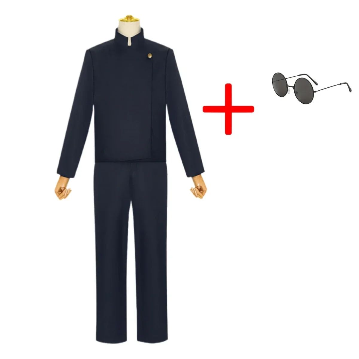 Gojo Satoru Cosplay Costumes pour hommes, Anime  iforme de lycée, Perruque trempée, Costume d'Halloween, Vêtements pour adultes
