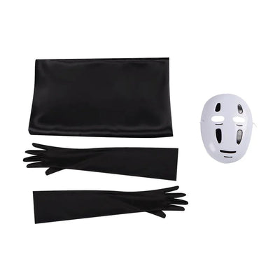 Japanese No Face Man Cosplay Costume Unisex Halloween Anime Carnival Party Adult Clothing Including Ghost Mask Gloves Comic Con