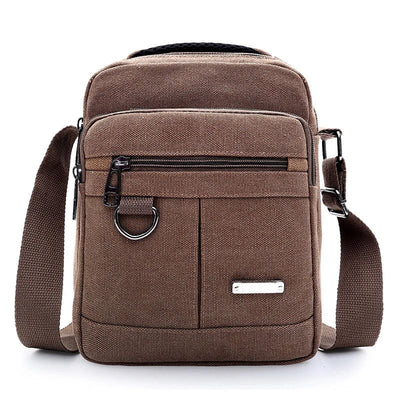Canvas Shoulder Bag Men's New Korean Style Canvas Messenger Bag Outdoor Leisure Travel Portable Shoulder Bag Purse Handbag