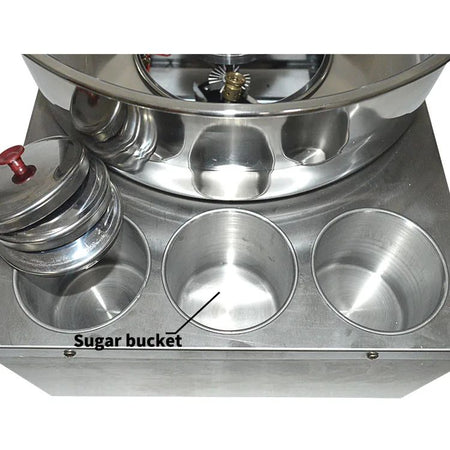 Commercial Marshmallow Machine Stainless Steel Gas Cotton Candy Maker DIY Candy Floss Machine Fancy Brushed Spun Sugar Machine