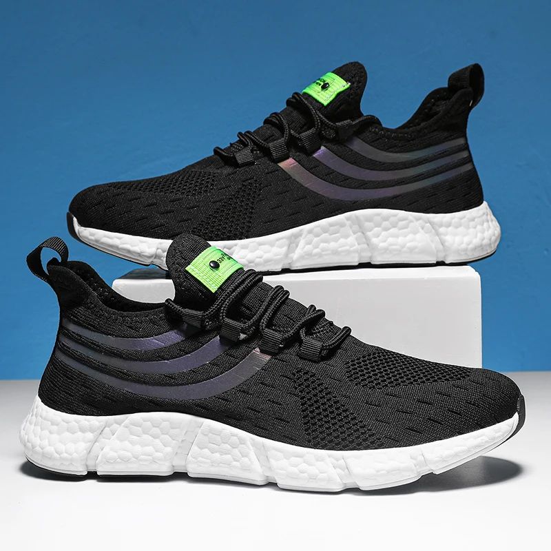 Men Casual Sports Shoes Breathable Lightweight Sneakers Anti-slip Flats Outdoor Running Walking Tenis Athletic Jogging Shoes