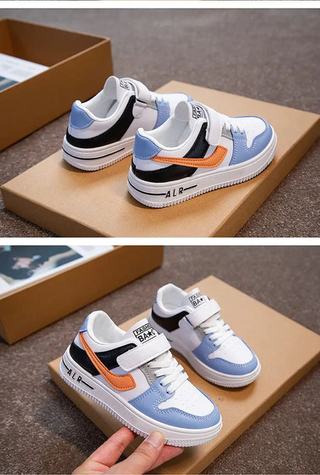 Children's Sneakers Kids Fashion Design White Non-slip Casual Shoes Boys Girls Hook Breathable Sneakers Toddler Outdoor Shoes