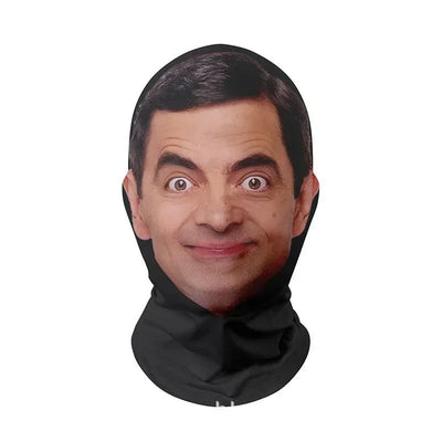 Fashion Mask for 2026 Halloween Cosplay Headwear Hip Hop Hood Hat Headgear 3D Celebrity Face Mask Elastic Mesh