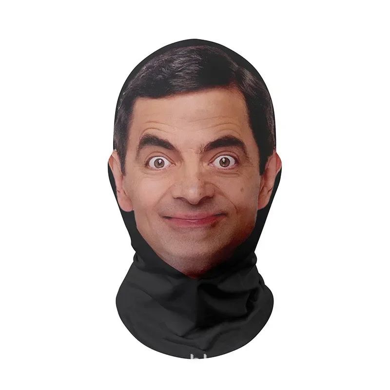 Fashion Mask for 2026 Halloween Cosplay Headwear Hip Hop Hood Hat Headgear 3D Celebrity Face Mask Elastic Mesh