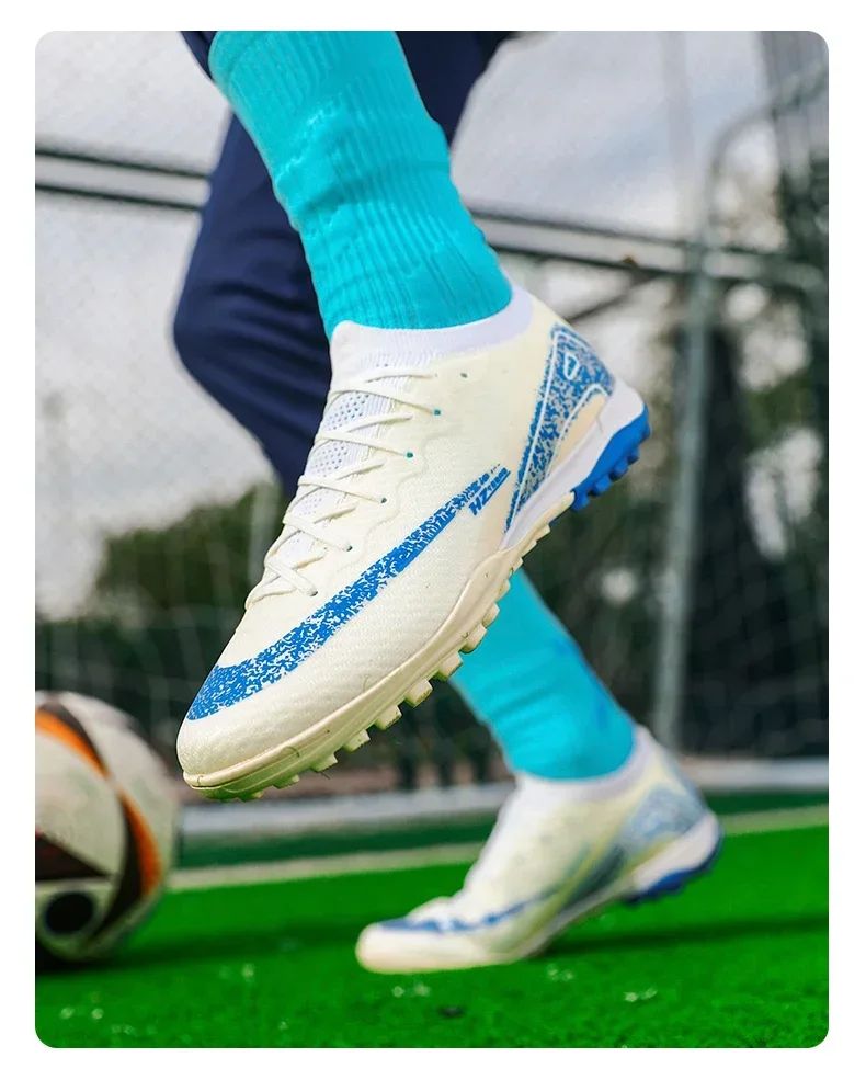 New Men Football Boots Match Ultralight Grass Cleats Soccer Shoes Sneakers Indoor Breathable Long Spikes Training Drop Shipping