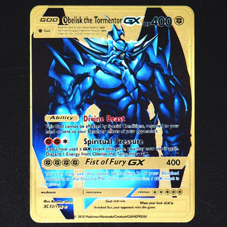 Pokemon 183200 Points High Hp  Gold Black English French Metal Cards Vmax Mega GX Game Collection Cards Charizard Pikachu Mewtwo