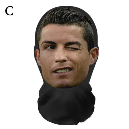 Fashion Mask for 2026 Halloween Cosplay Headwear Hip Hop Hood Hat Headgear 3D Celebrity Face Mask Elastic Mesh