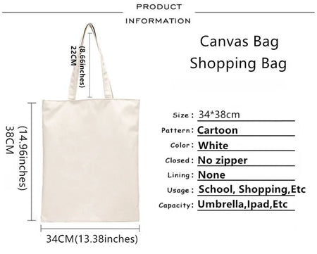 Chainsawman Kawaii Pochita Denji Shopping Bag Bolsas De Tela Shopper Chainsaw Man Anime Shopping Jute Bag Cotton Bag Jute Sacola