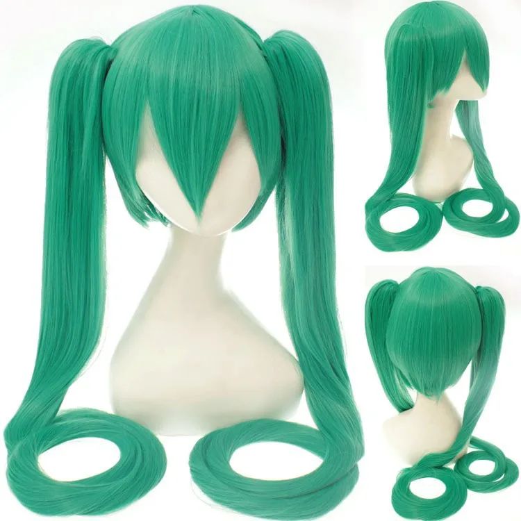 28 Colors Mi Ku Cosplay Wig Long Heat Resistant Synthetic Hair Clip Ponytails Halloween Party Wigs + Wig Cap Snow Mi Ku