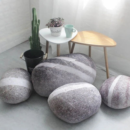 Large Stuffed Rocks Stone Pillows Home Decoration Pebble Living Throw Pillows