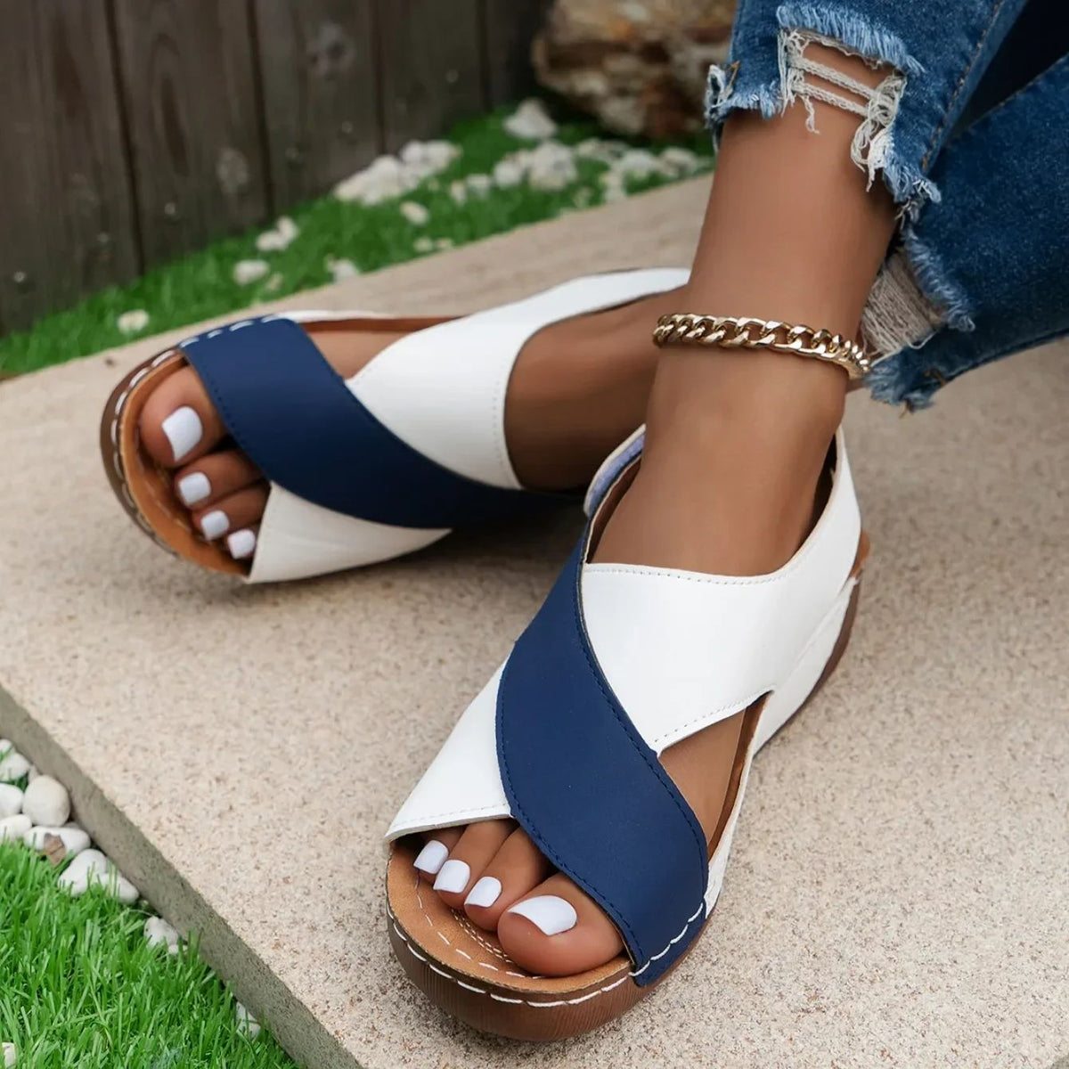 Women Wedges Sandals Summer New Fashion Sandals Lightweight Casual Sandals Shallow Outdoor Beach Shoes Women Sandalias De Mujer