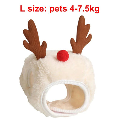 1Pcs Funny Dog Christmas Hat Pets Santa Bibs New Year Party Cosplay Costume Puppy Cap Cute Cats Bandana Clothes Accessories Gift